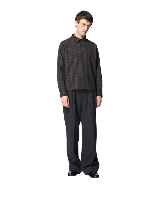 Navy Check Wool Philip Shirt