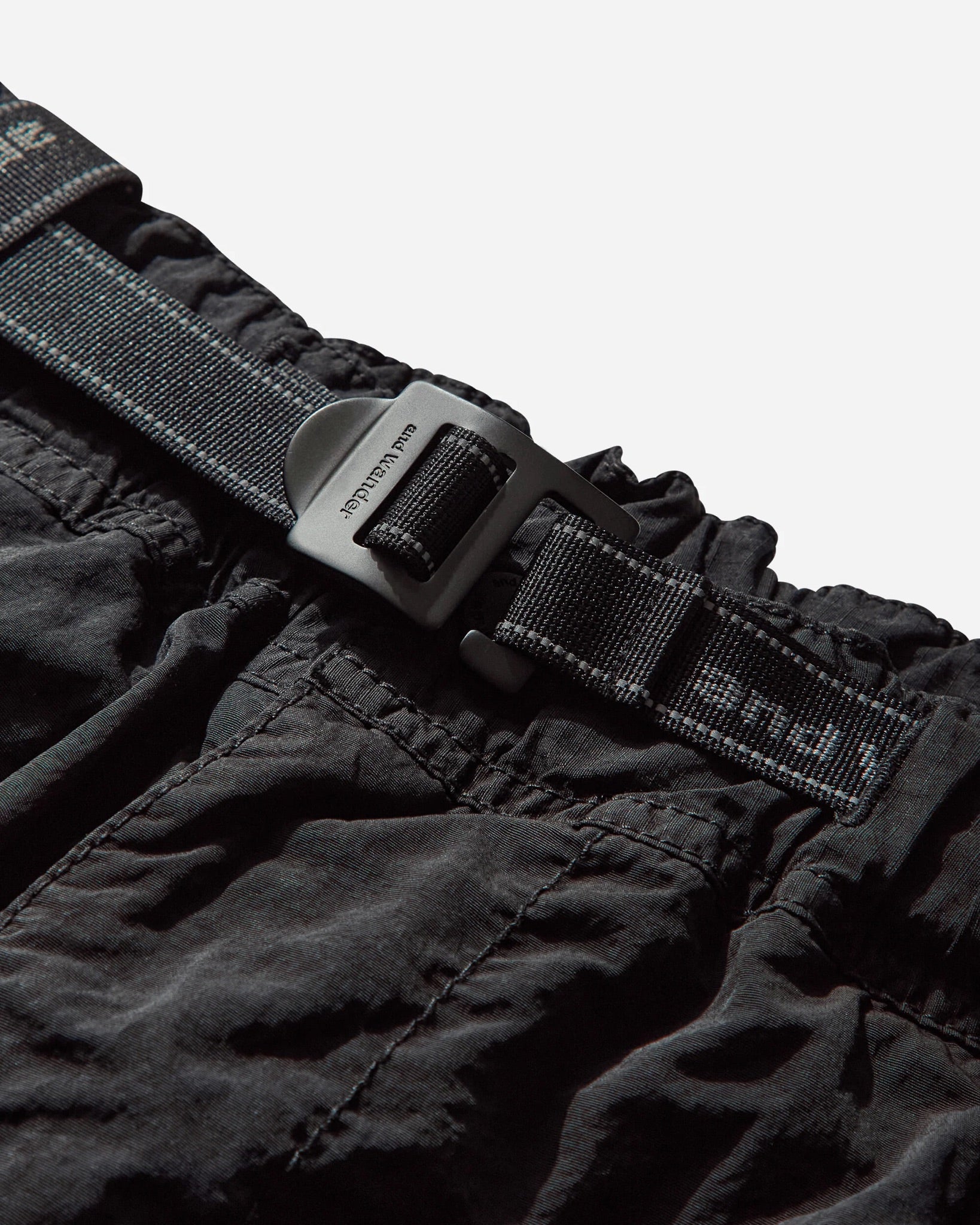 Black Garment Dyed Nylon Pants