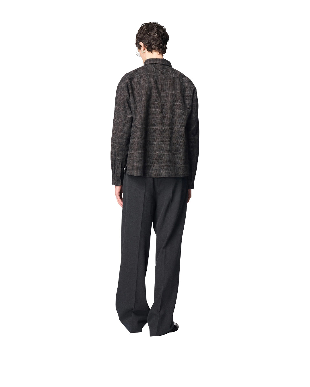 Navy Check Wool Philip Shirt