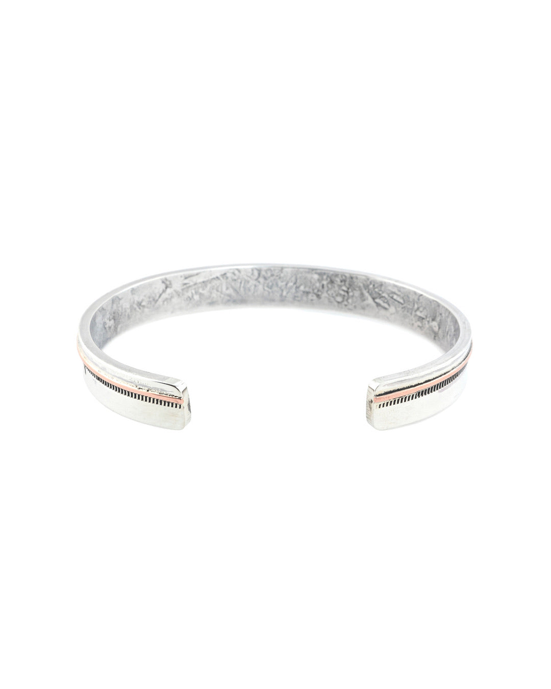 Silver Copper Line Bangle Bracelet