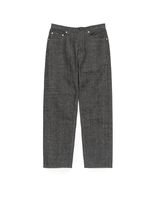 Black Selvage Denim Straight Pants