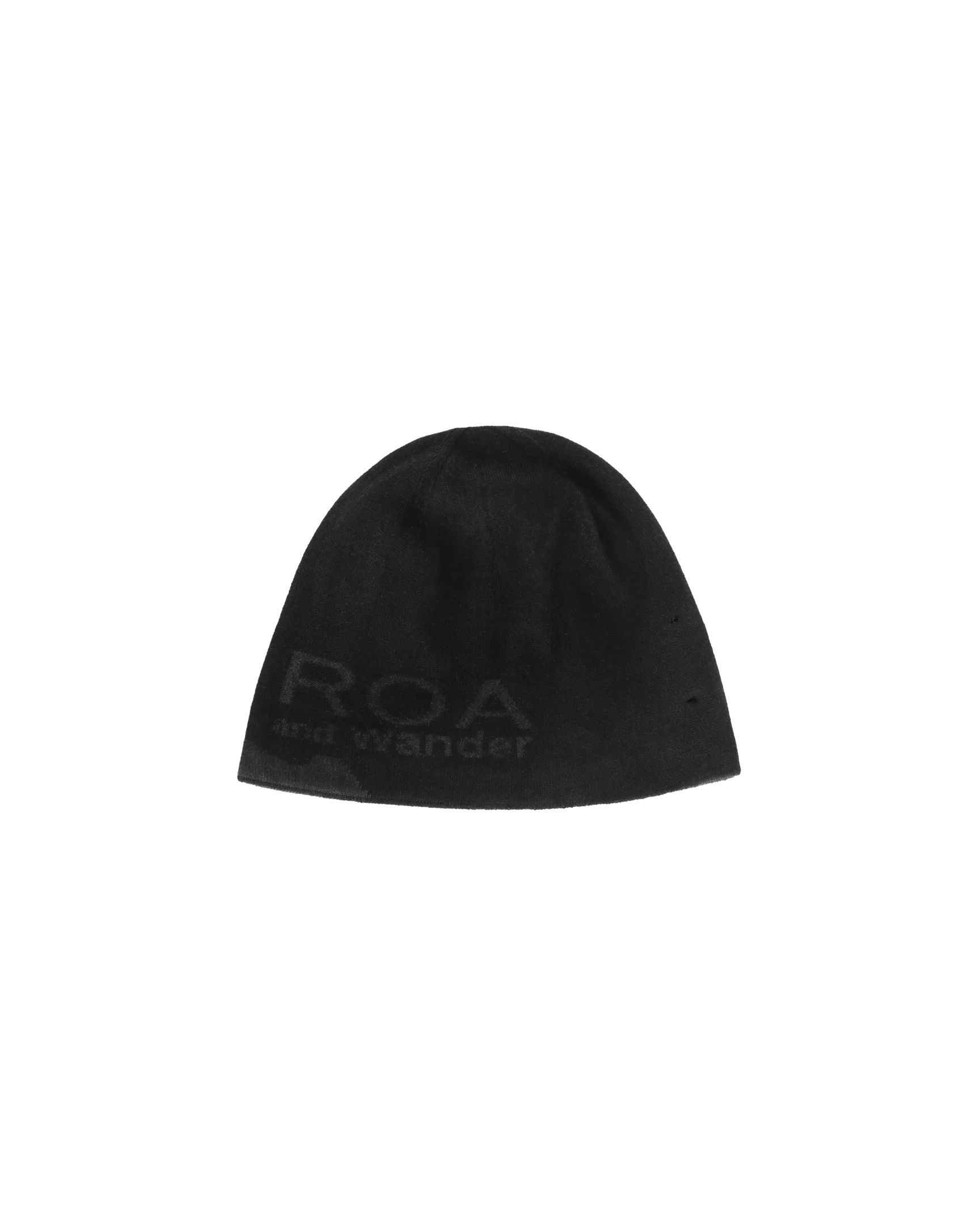 Black Logo Cotton Beanie