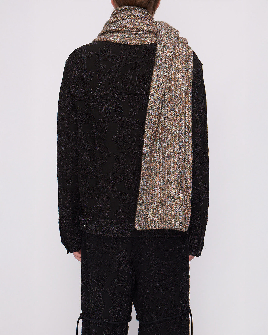 Melange Taupe Cable Scarf