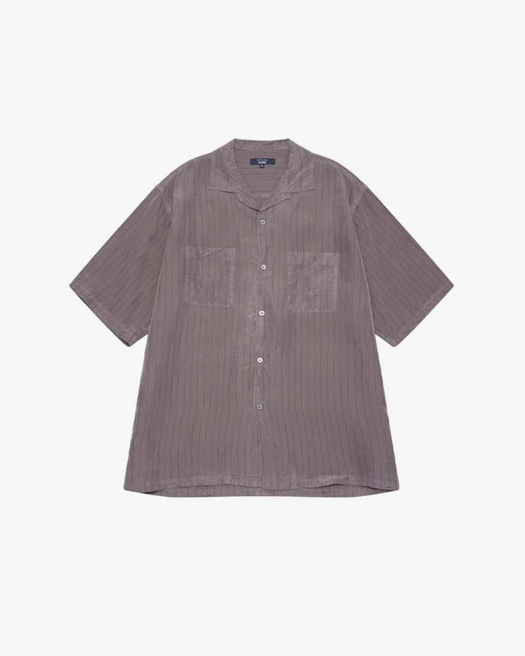 Grey Cupra Stripe Garment Dyed Short Sleeve Shirt