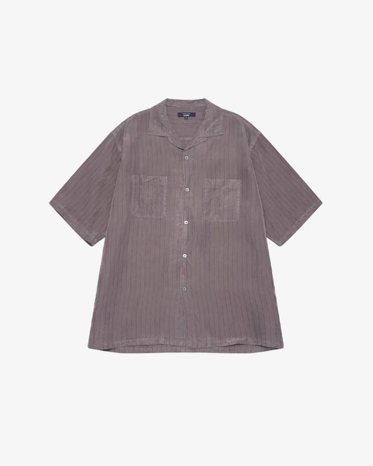 Grey Cupra Stripe Garment Dyed Short Sleeve Shirt