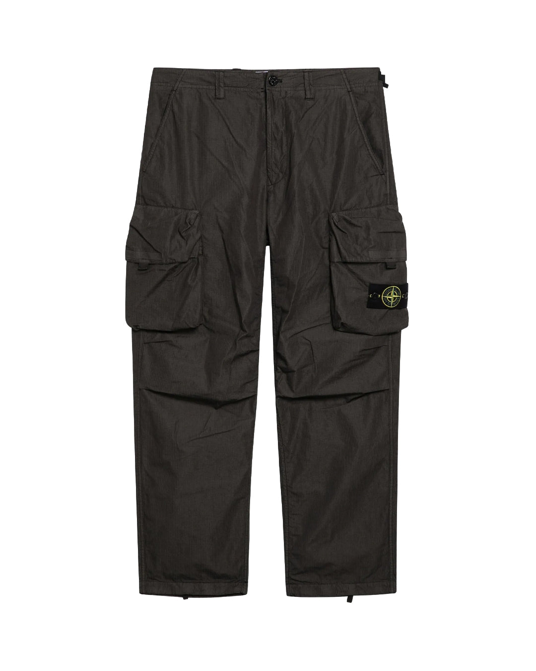 Charcoal Cotton Nylon Micro Ripstop Cargo Trousers
