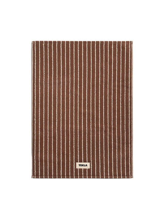 Rust Stripes Terry Bath Mat