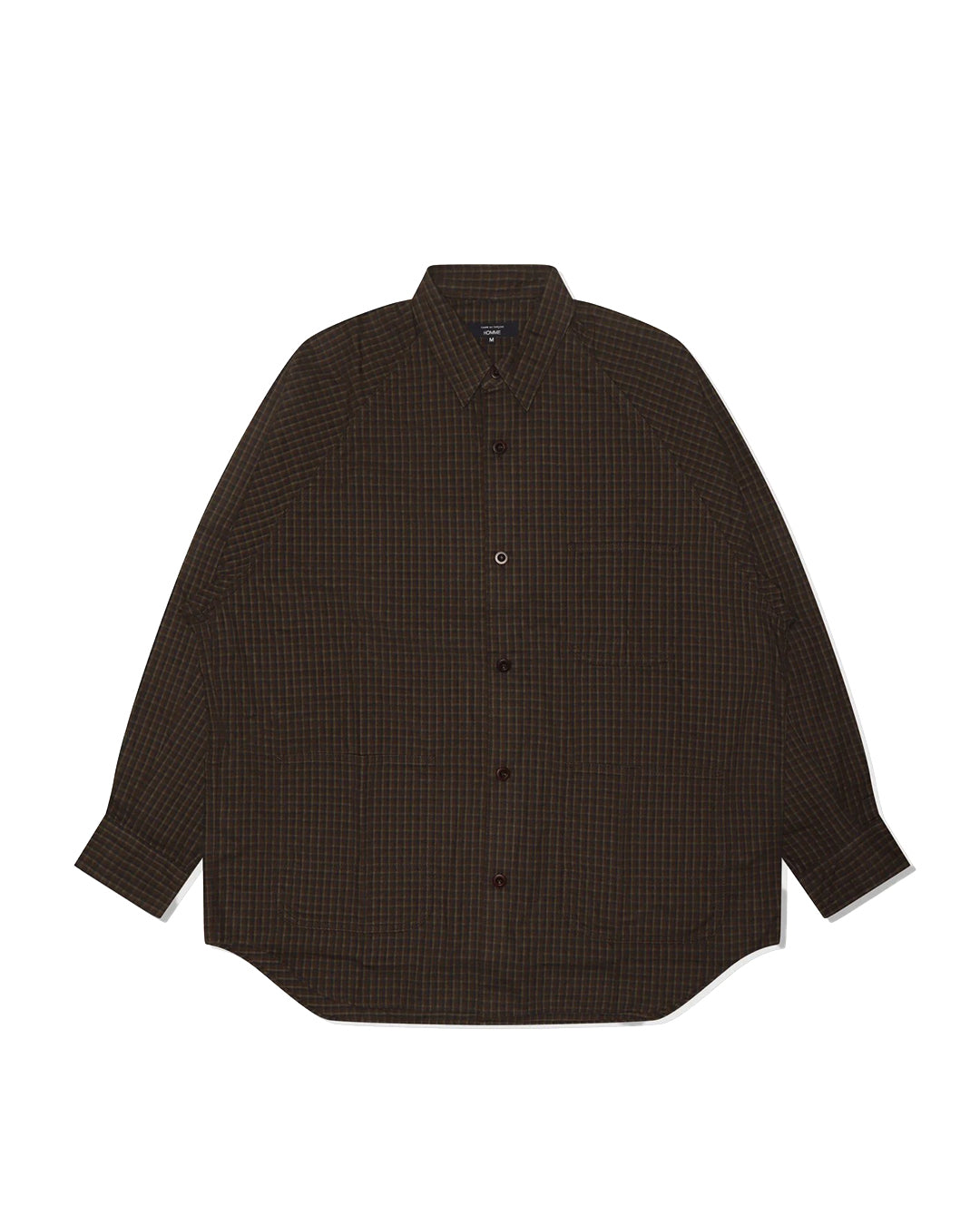 Navy/Brown/Khaki Cotton Flannel Check Shirt
