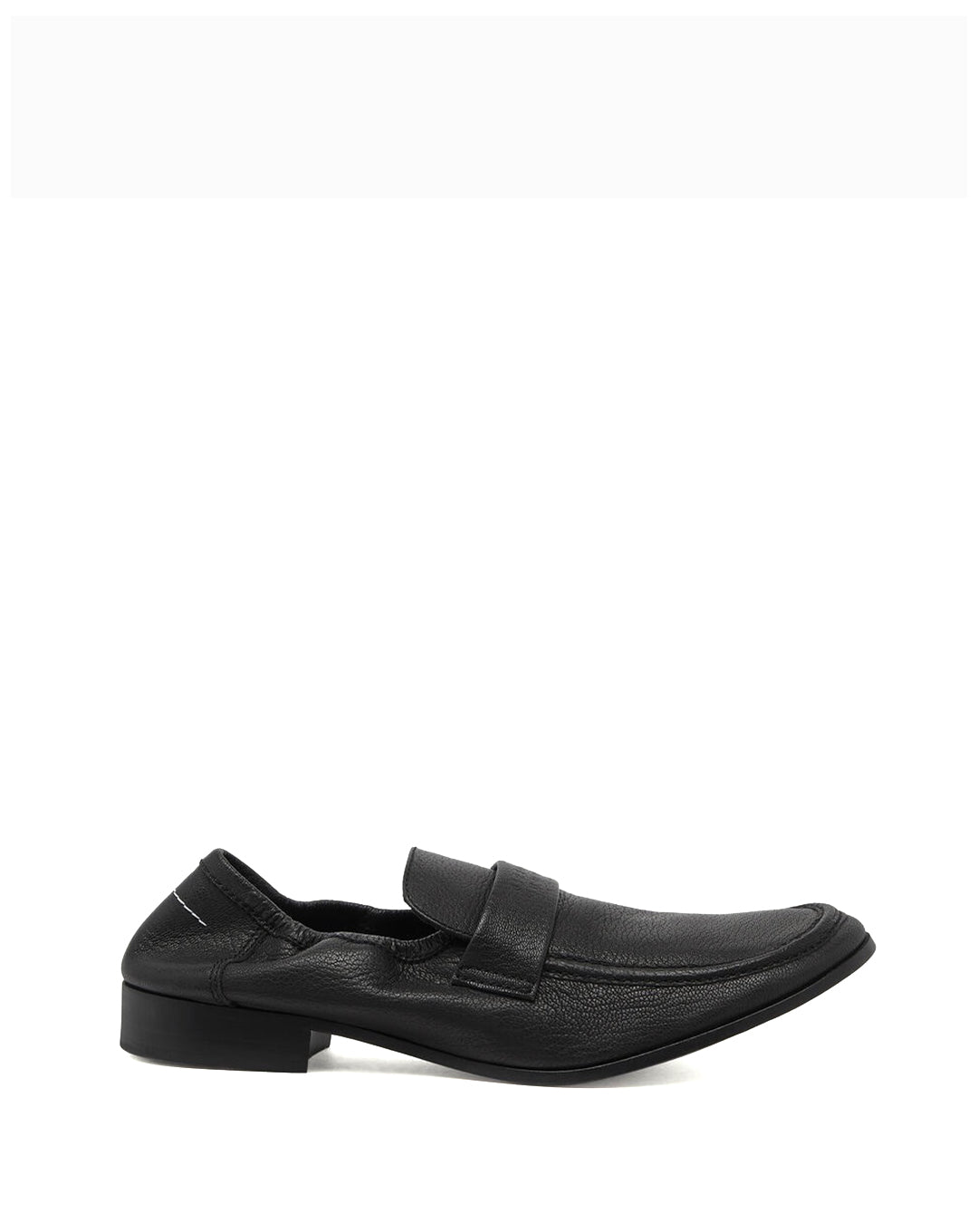 Black Leather Swing Toe loafers