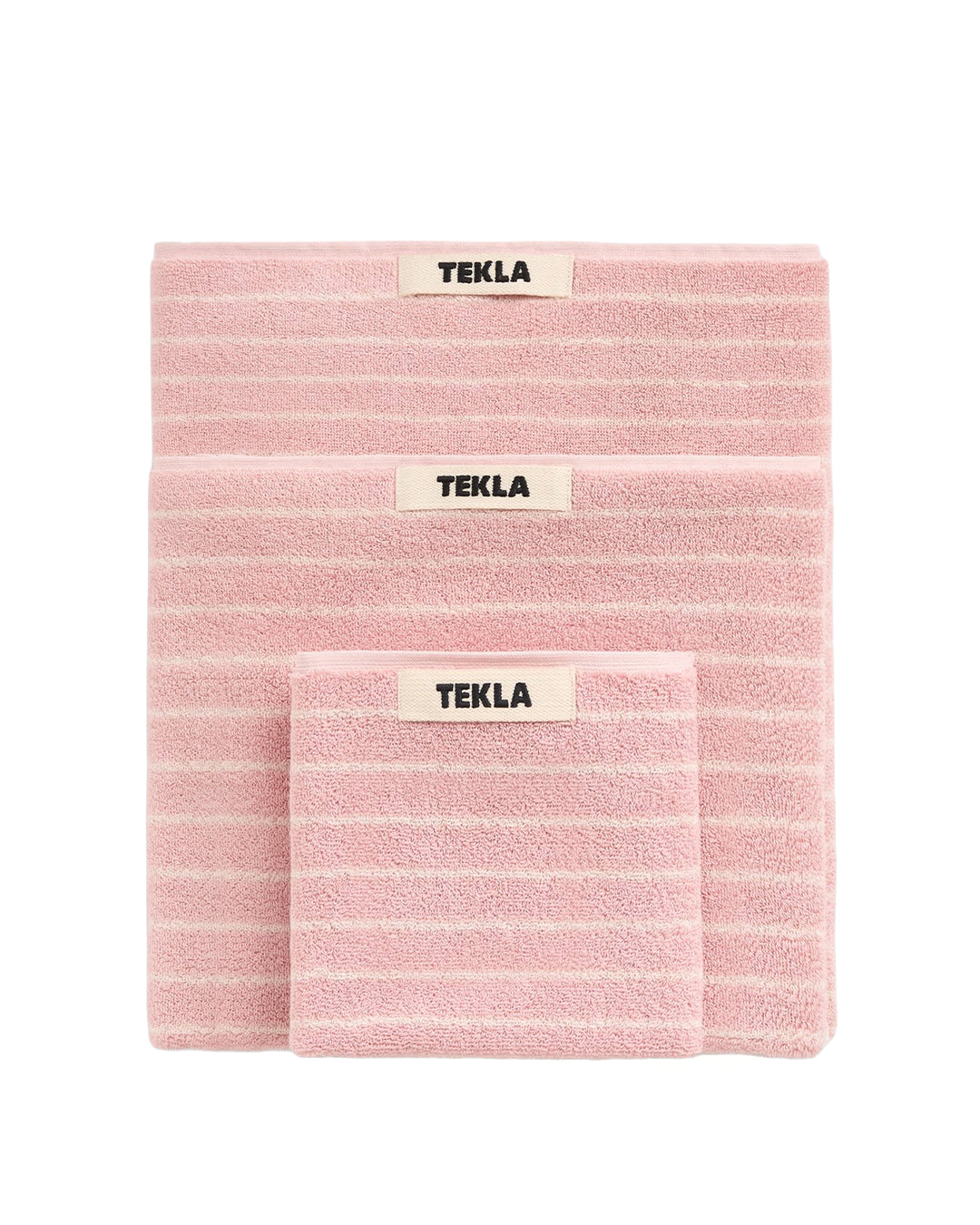 Shaded Pink Stripes Terry Towel