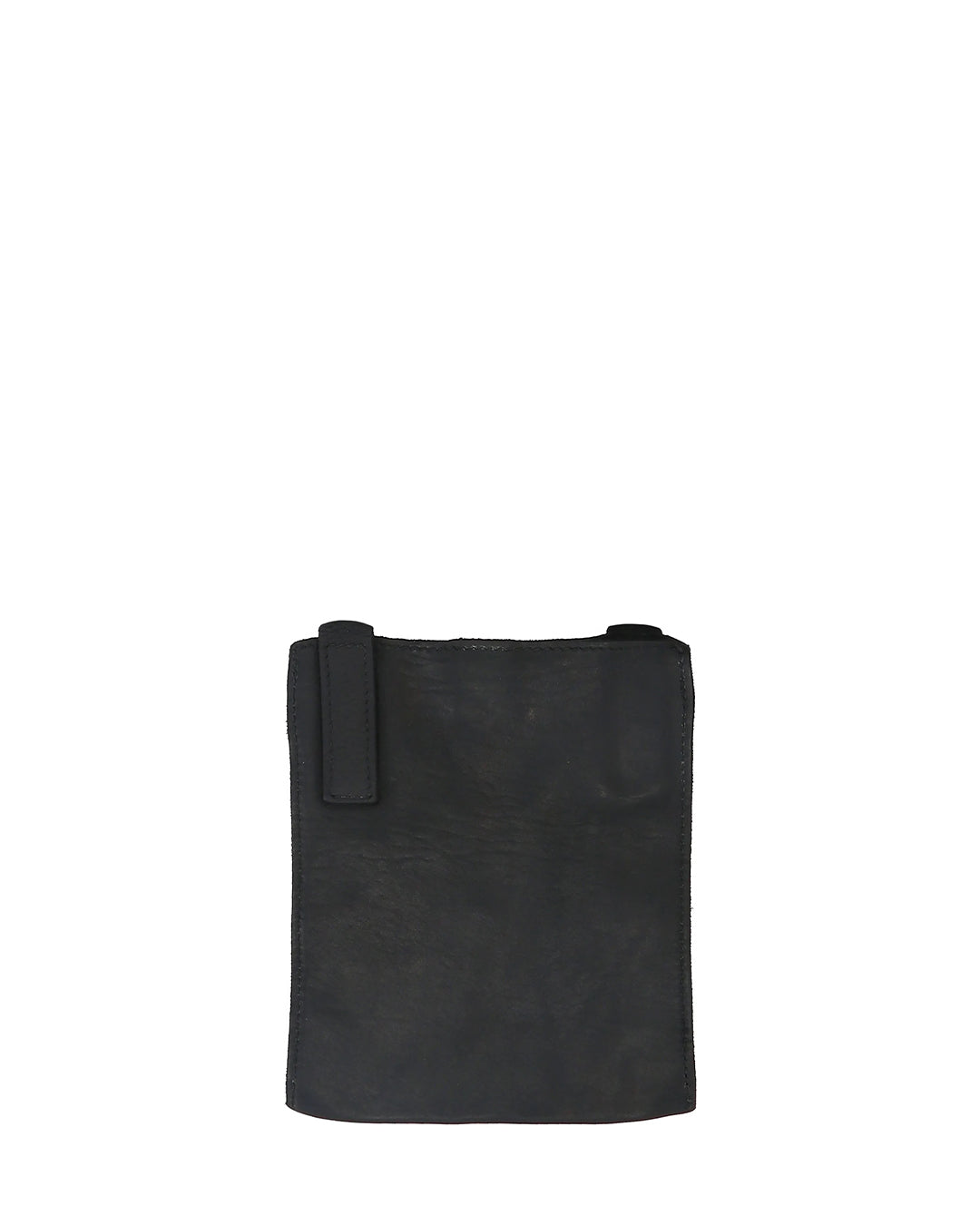 Black Horse Leather FT1 Flat Crossbody Bag
