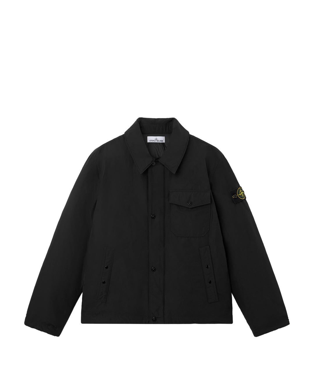 Black Micro Reps Down Coach Jacket