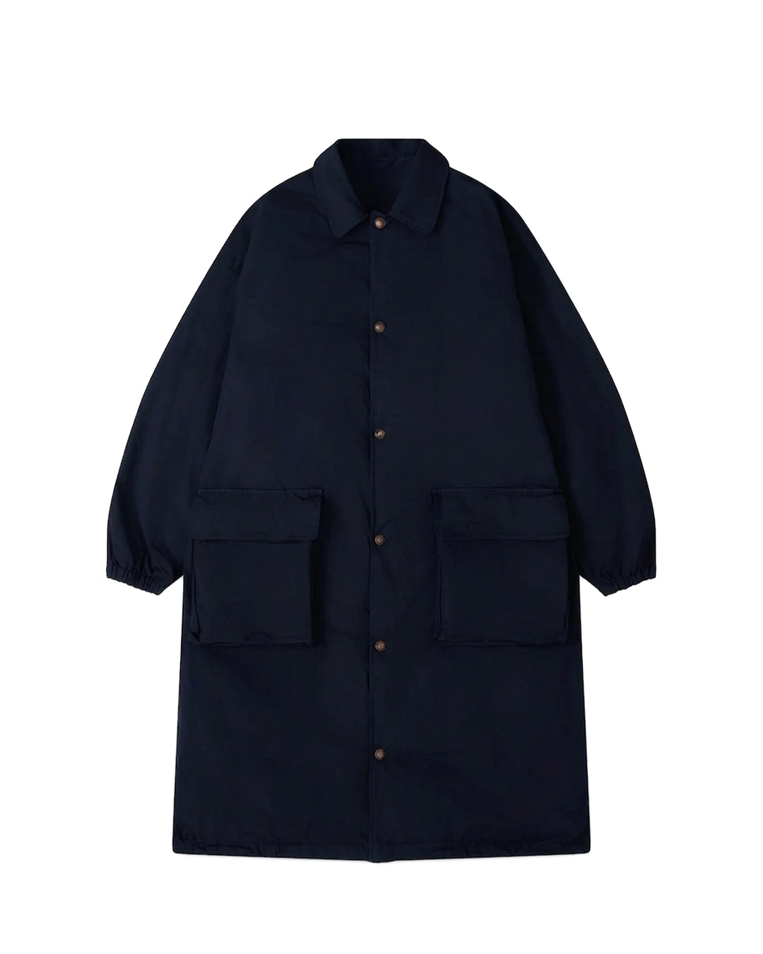Navy Polyester Utility Car Coat