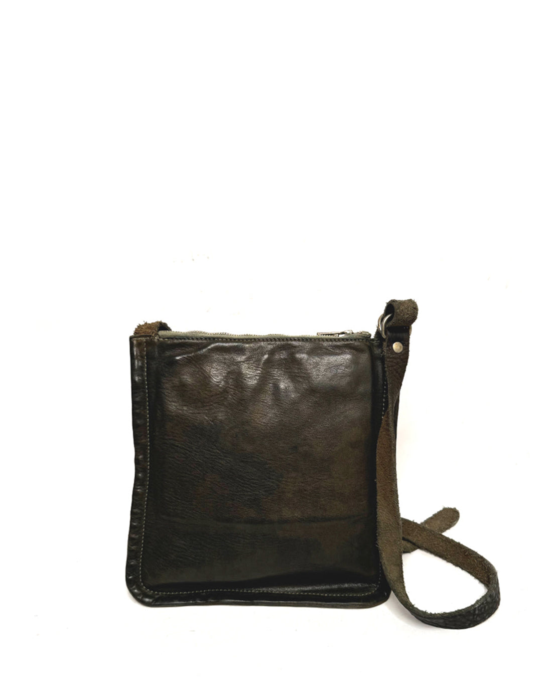 Military Green Horse Leather W4 Cross Body Bag