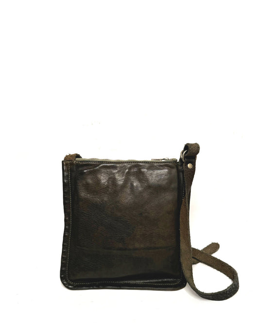 Military Green Horse Leather W4 Cross Body Bag