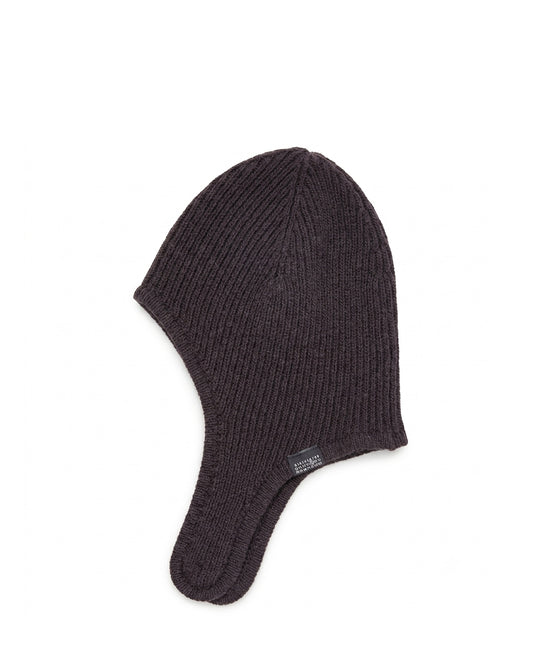 Grey Rib Wool Beanie