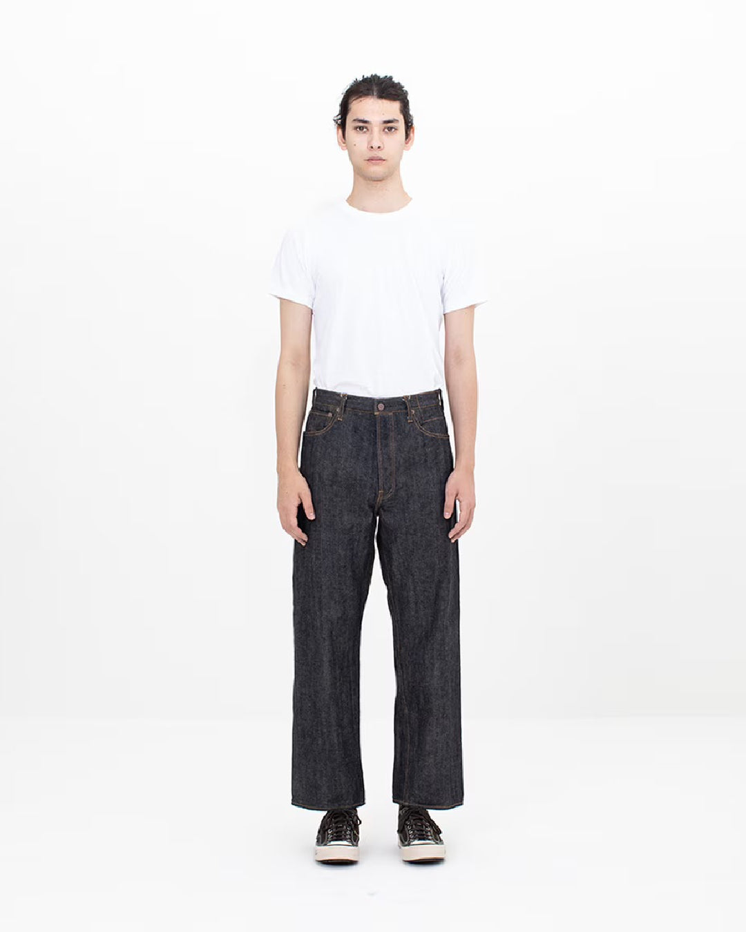 Indigo Social Sculpture 01 Wide Mud OD Denim Pants