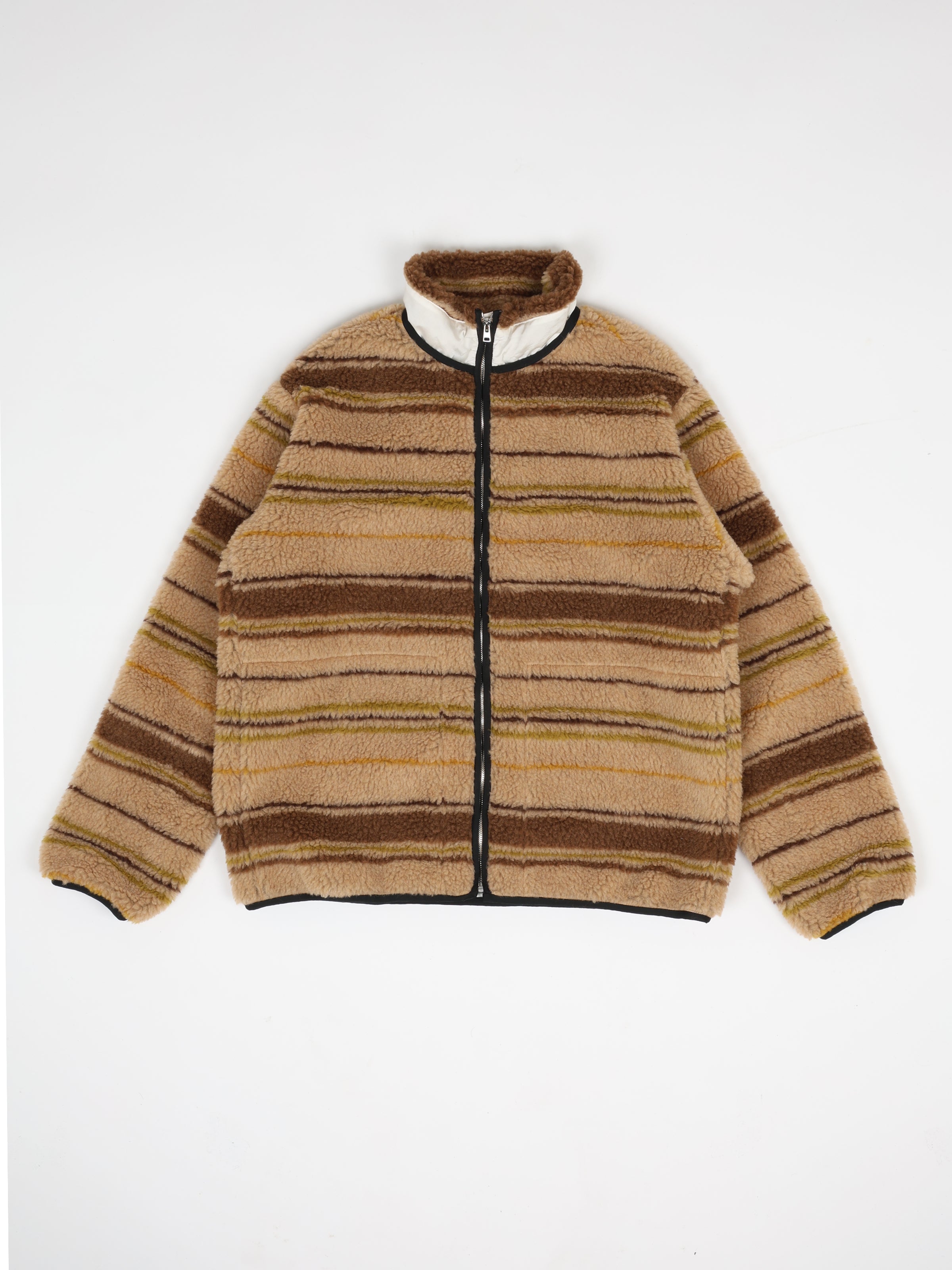 Rigati Base Beige River Teddy Stripy Jacket