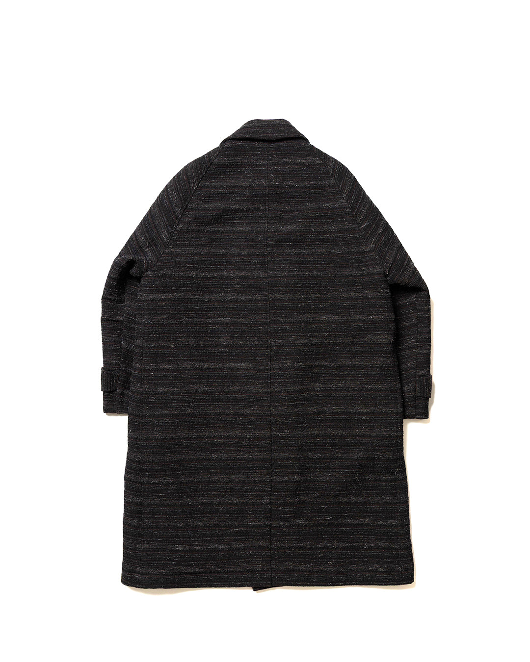 Black/Brown Random Border Balmacaan Coat