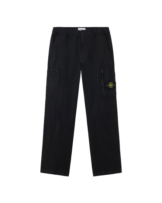 Black Cotton Ripstop Cargo Pants