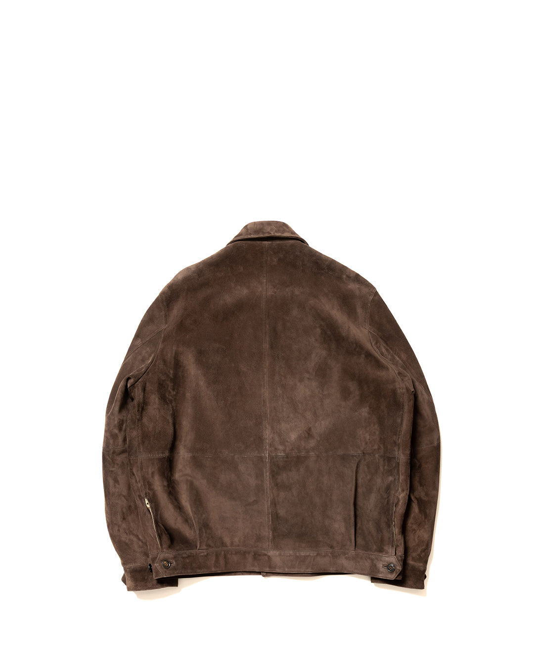Brown Baby Calf Suede Militaly Jacket