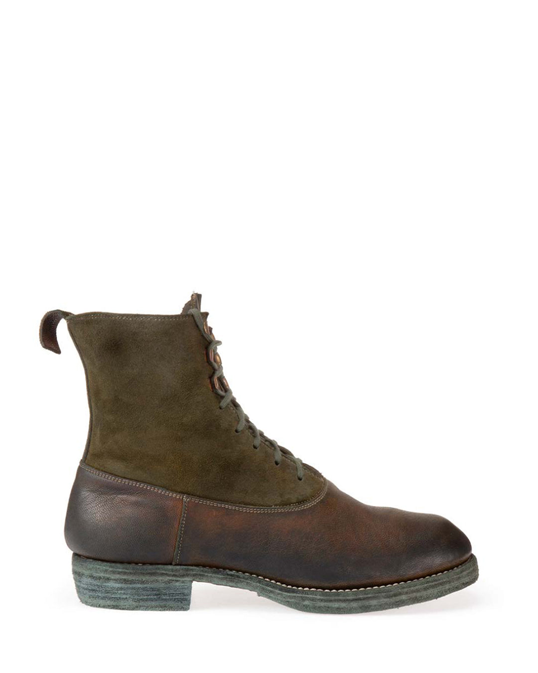 Green Goat Reverse Leather AM05 Laced Up Boots