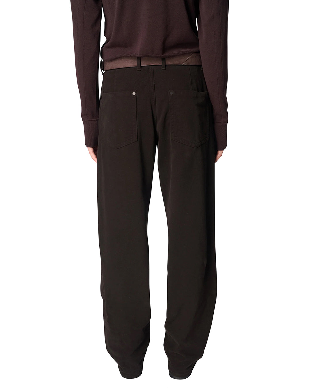 Charcoal Black Cotton 5 Pkt Trousers