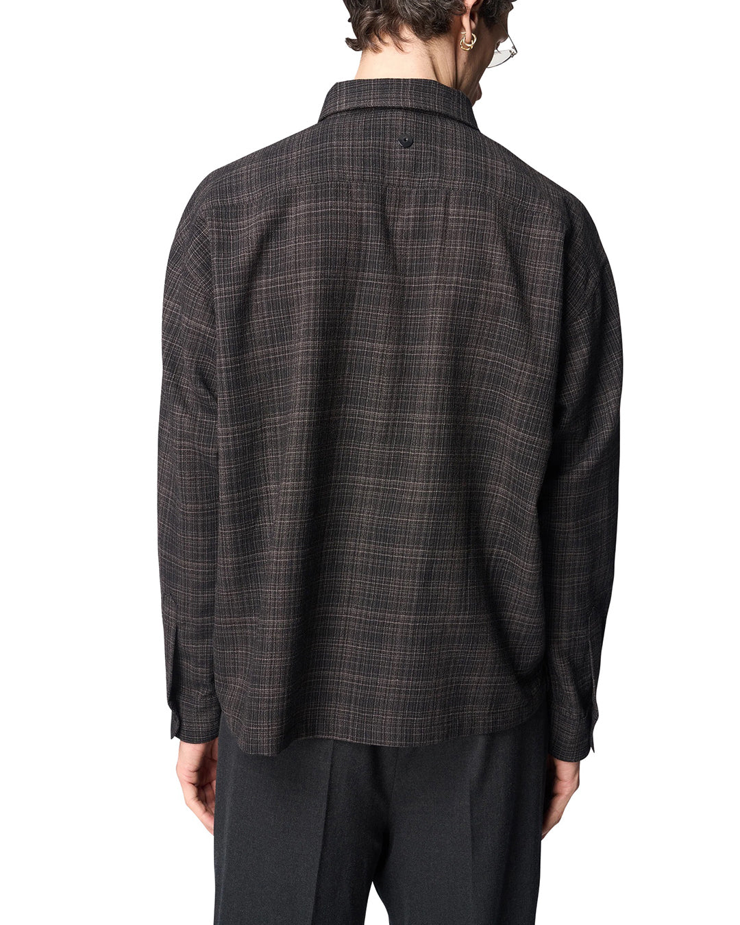 Navy Check Wool Philip Shirt