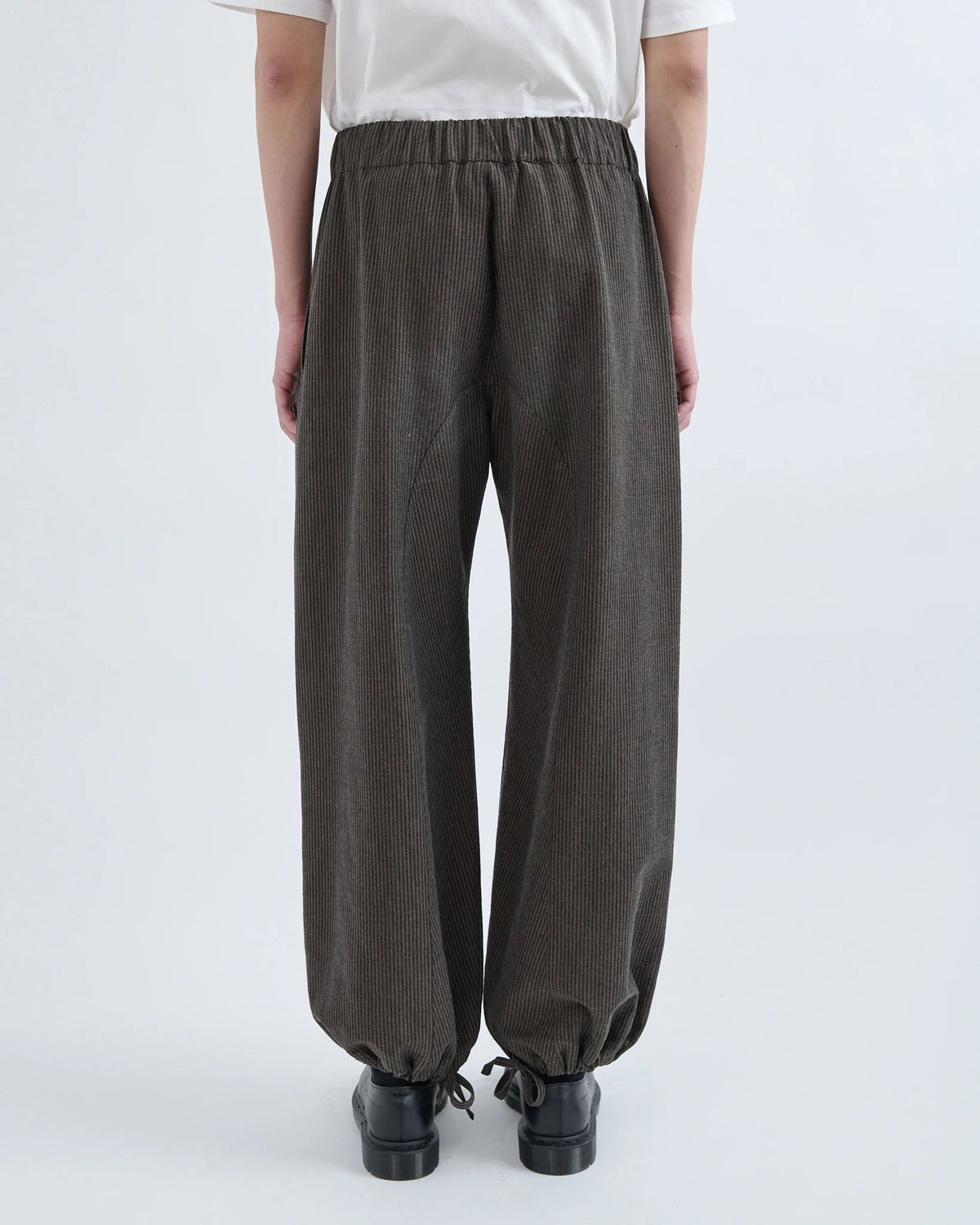 Brown/Navy Stripe Cotton Wool Seersucker Siesta Trousers