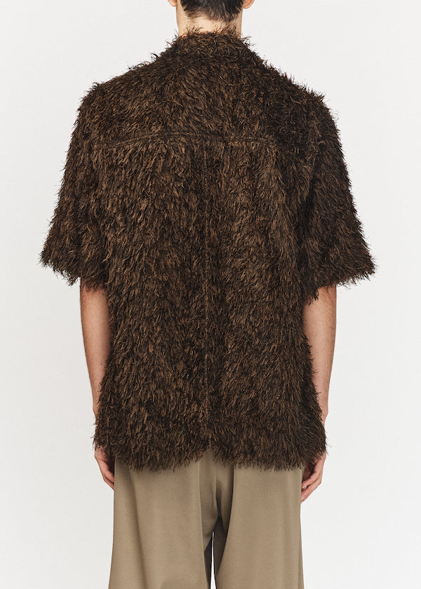 Black / Brown Zip Up Box Shirt