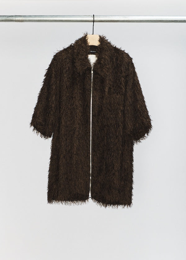 Black / Brown Zip Up Box Shirt