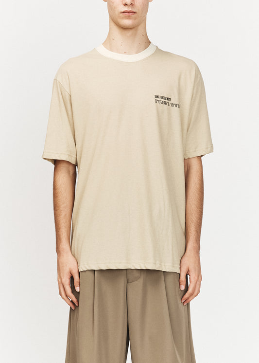 Beige "COORDINATES" Oversized Tee