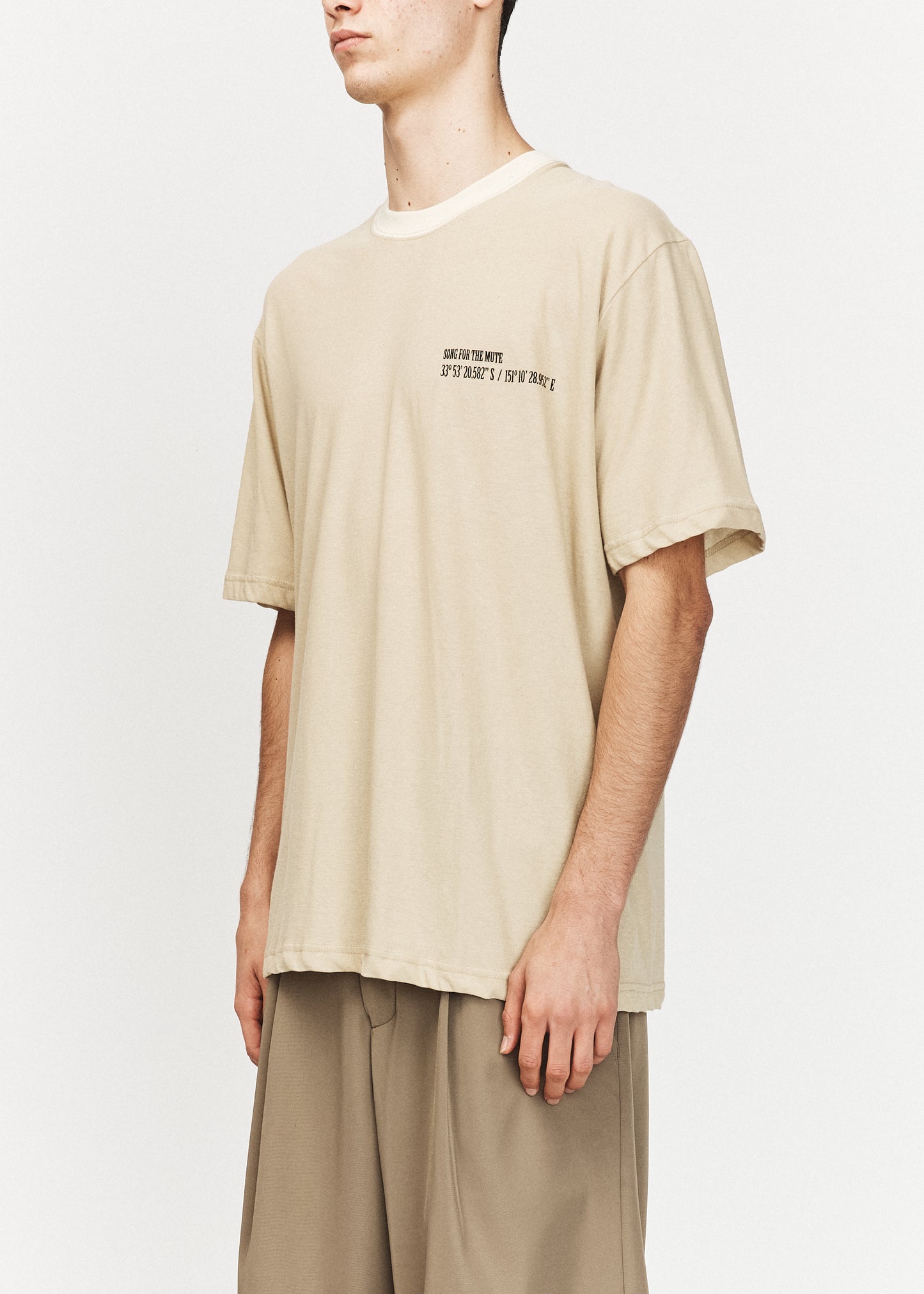 Beige "COORDINATES" Oversized Tee