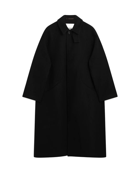Black Melton Wool Takeshi Coat