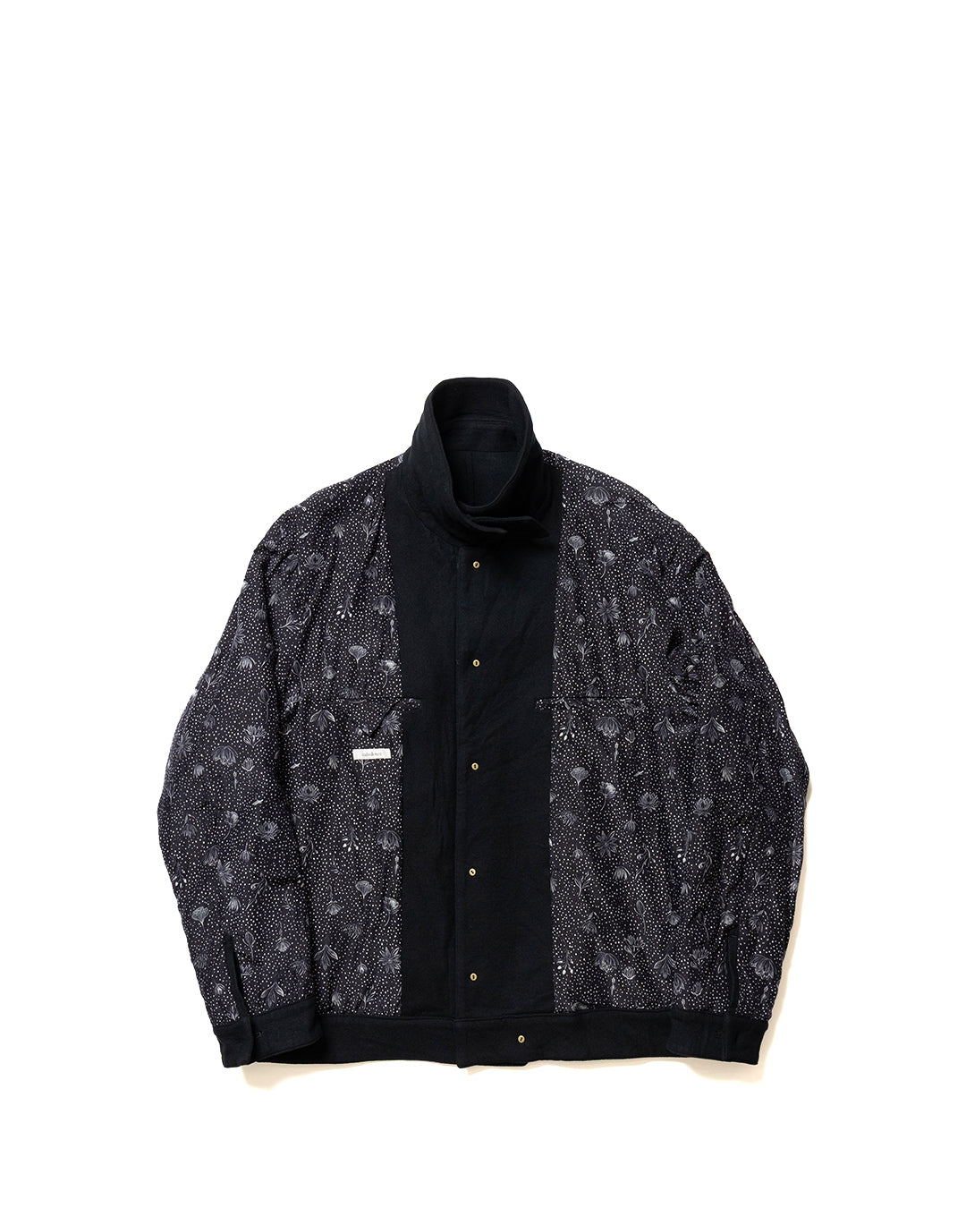 Black Wool Double Cloth Flight Jacket