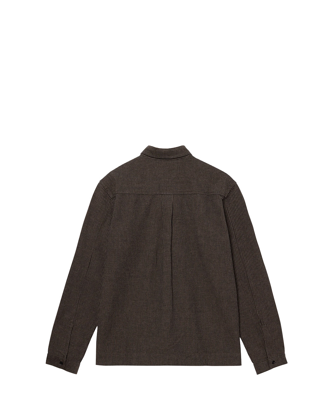 Brown/Navy Stripe Cotton Wool Seersucker Natal Shirt