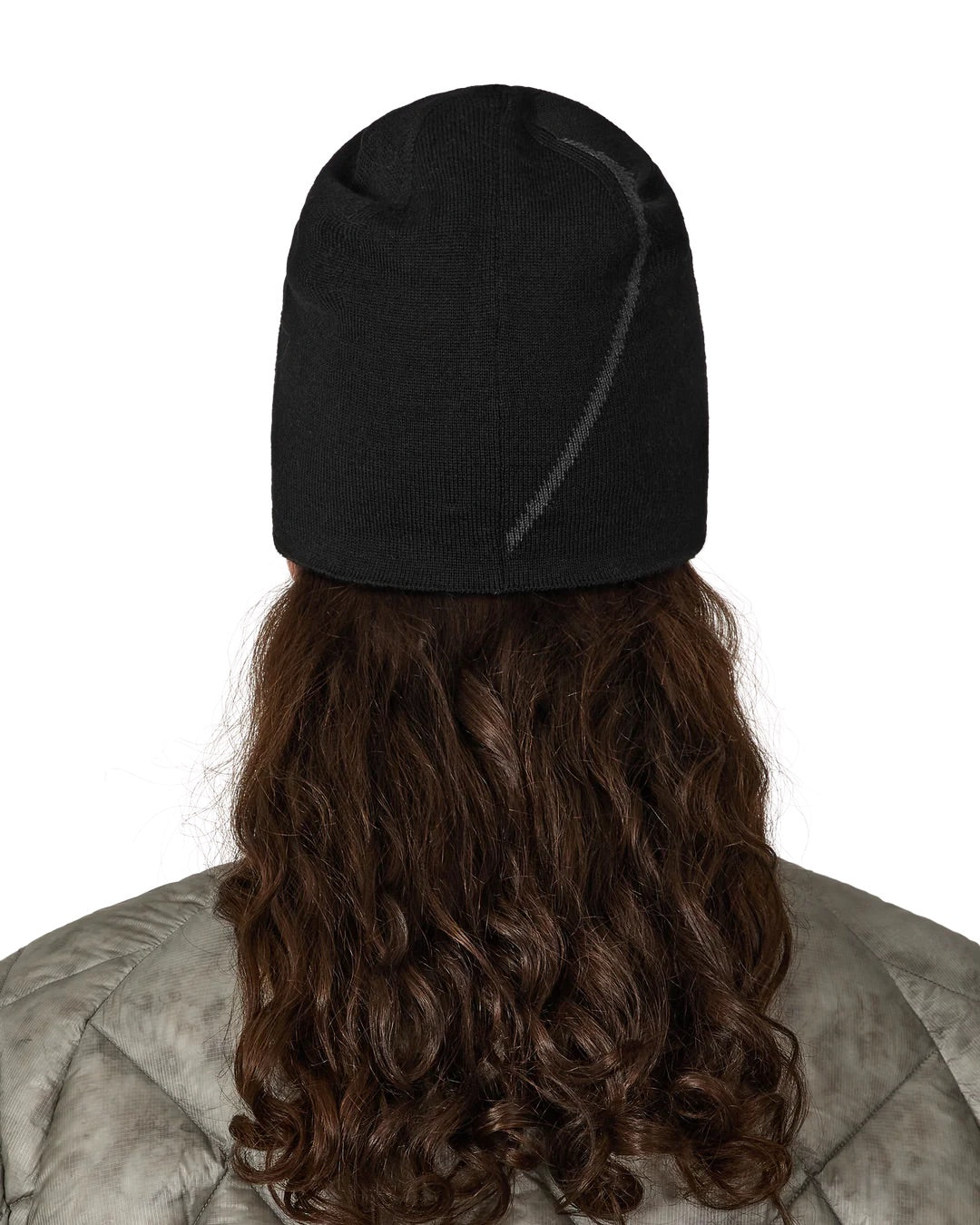 Black Logo Wool Beanie