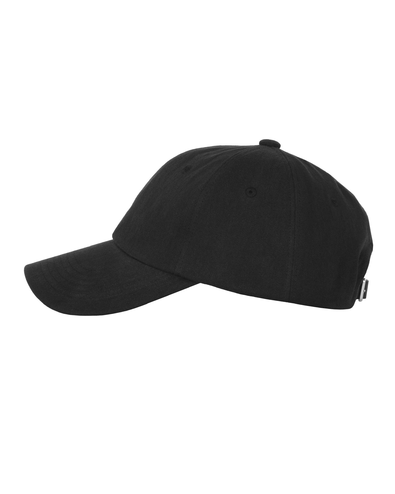 Black Cotton 6 Panel Cap