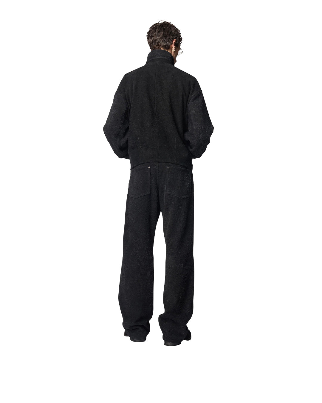 Black Leather Bud Blouson