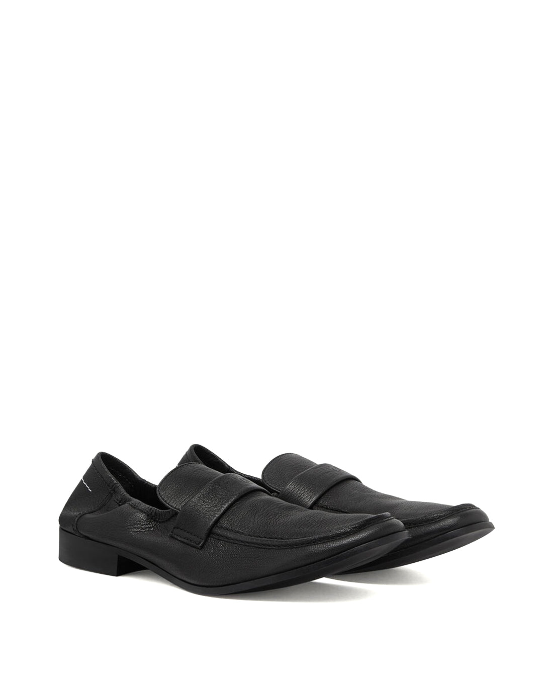 Black Leather Swing Toe loafers