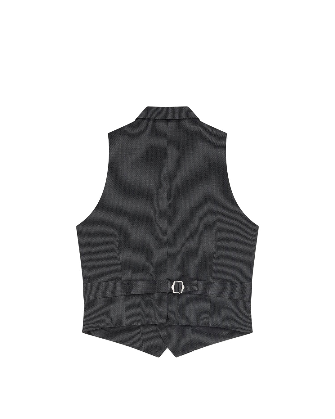 Black/Grey/Blue Multi Fabrics Mix Polyester Herringbone Garment Processed Vest