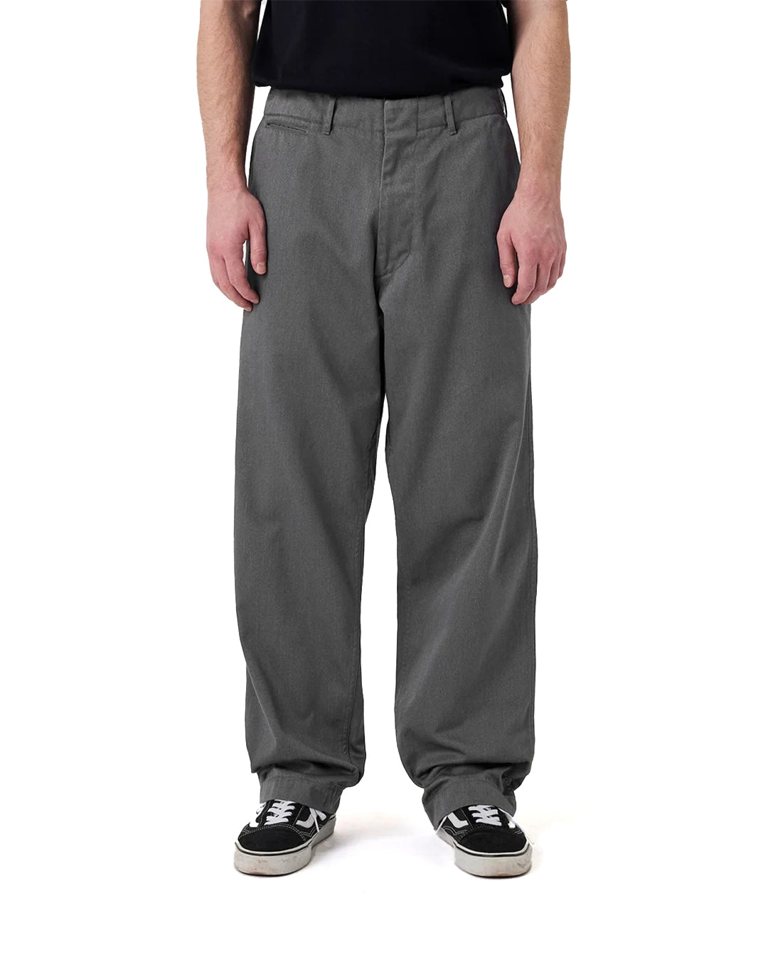 Heather Gray Wide Chino Pants