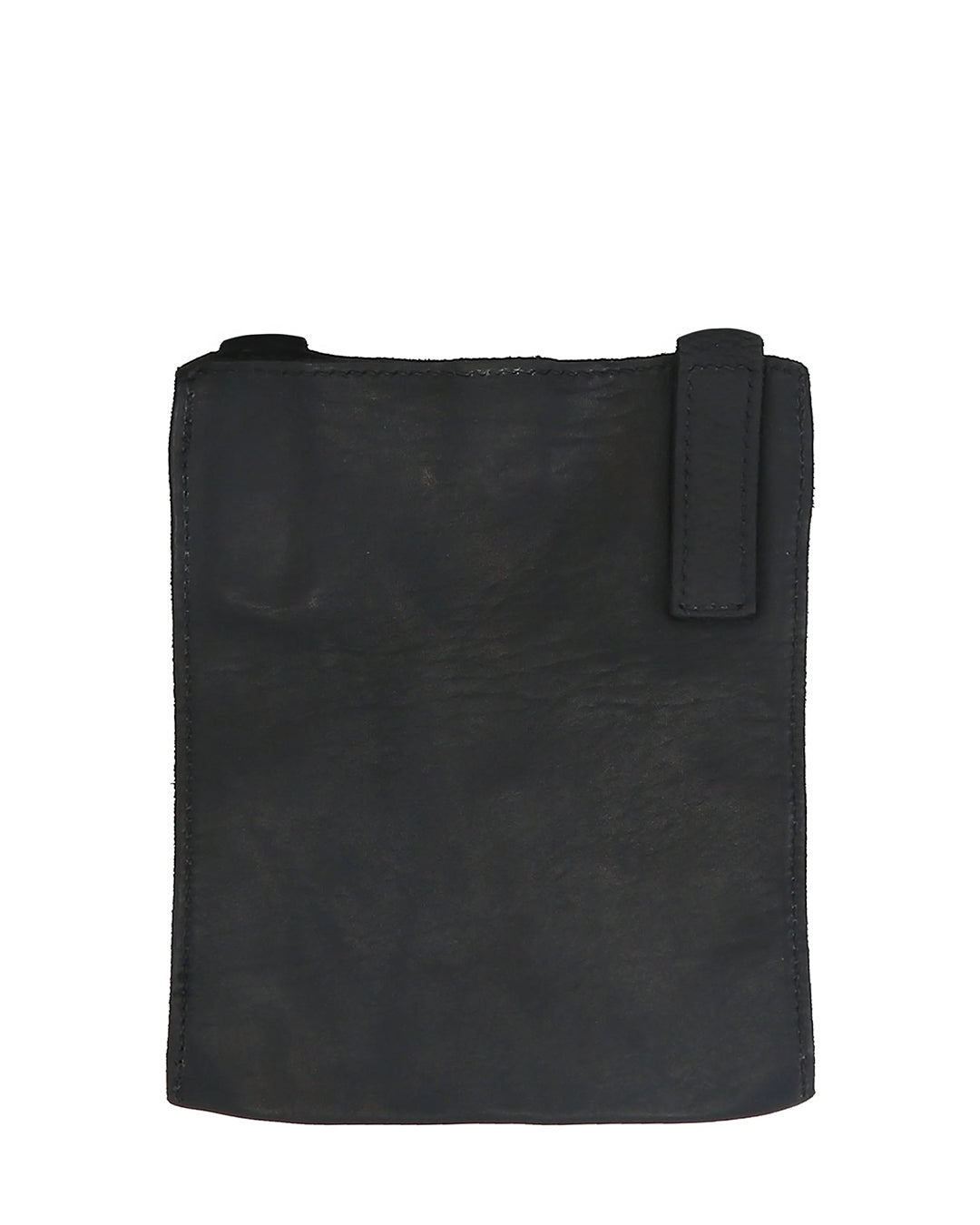 Black Horse Leather FT1 Flat Crossbody Bag