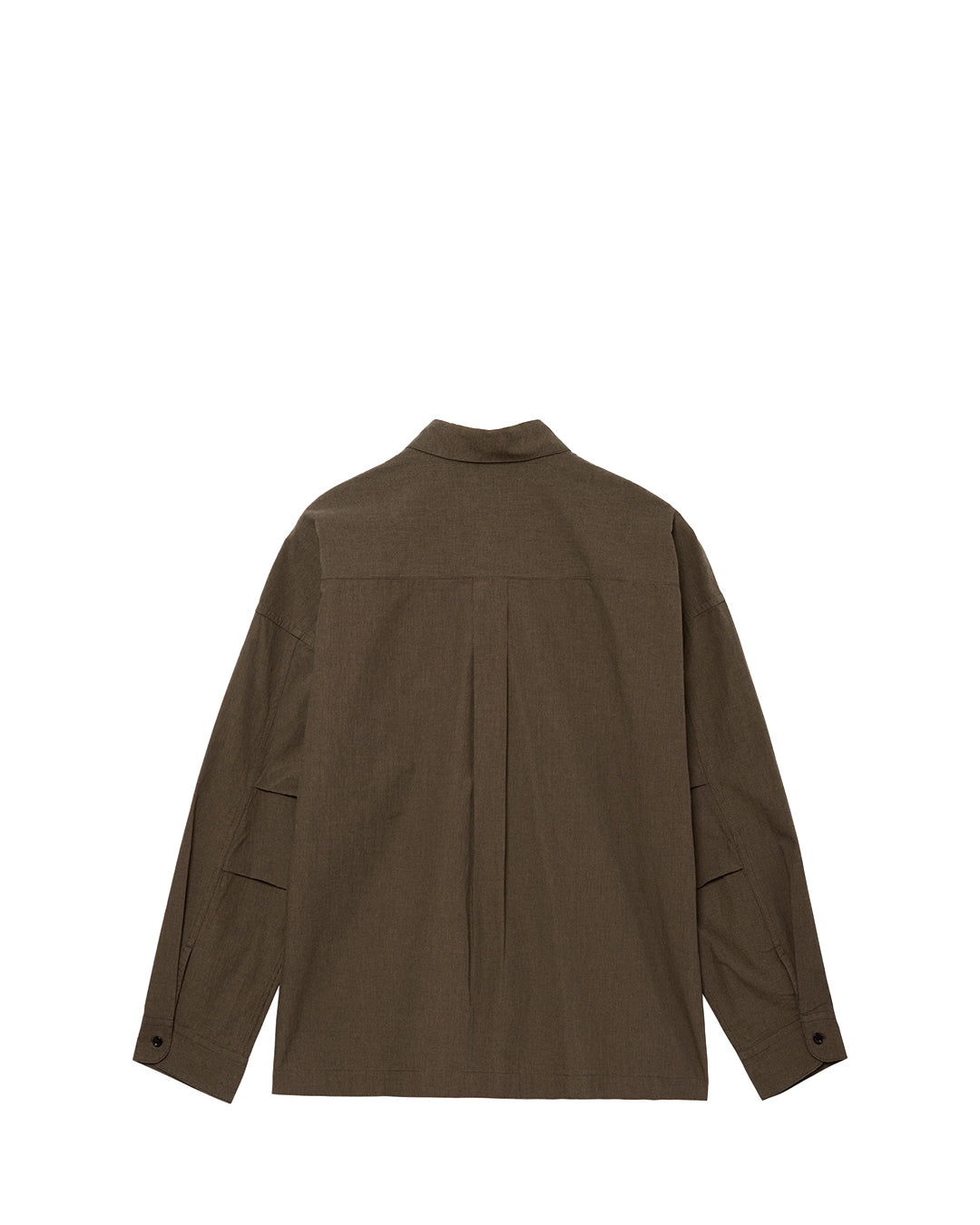 Brown Houndstooth Cotton Pocket Parka Shirt
