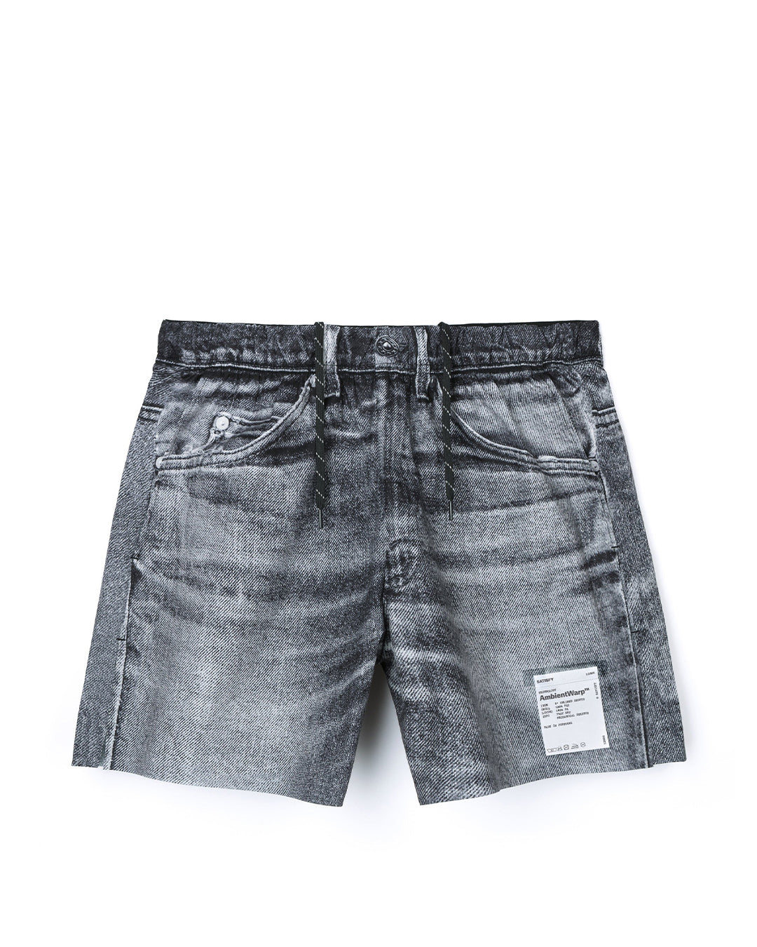 Black Denim AmbientWarp 5" Unlined Shorts