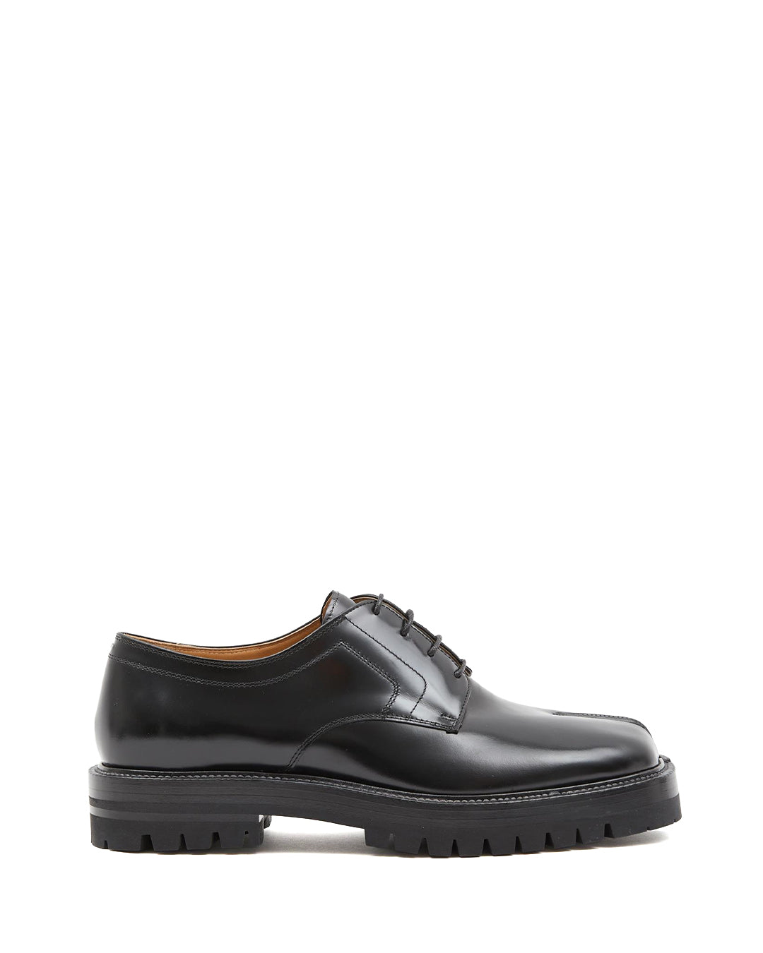 Black Tabi Lace Up Chunky Derbys