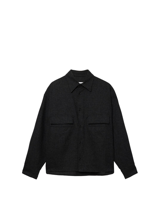 Coal Lambswool Crop Vincent Shirt