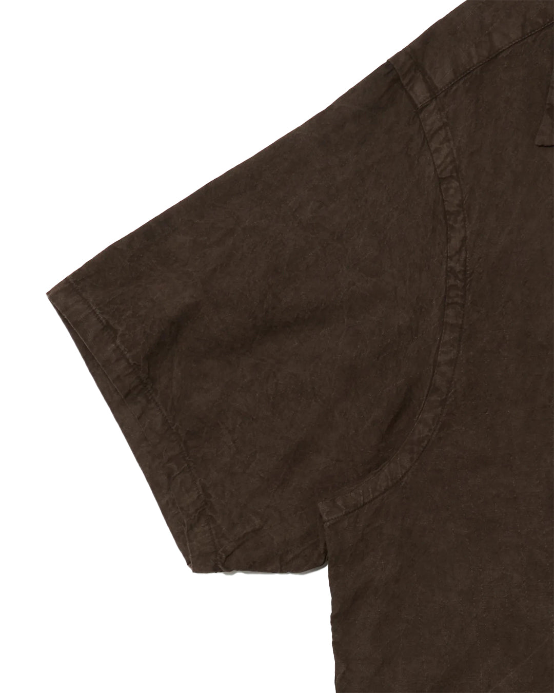 Mud Dyed Brown Lot.113 Open Collar Shirt