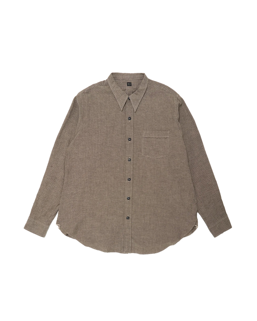 Charcoal Cotton Lot.106 Narrow Collar Shirt
