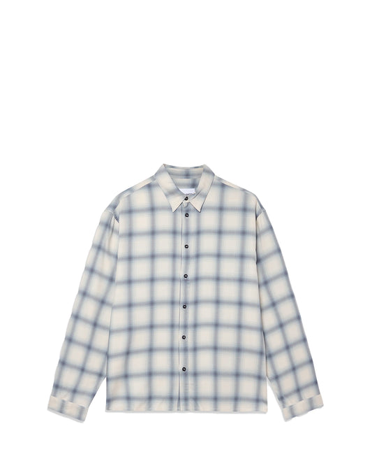 Blue/Ivory Check Viscose Strano Shirt